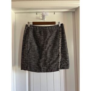 LOFT Black and White Tweed Skirt